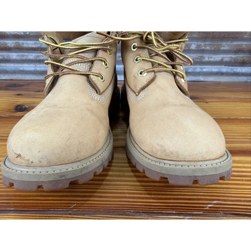 Timberland Premium 6 Inch Waterproof Boots Wheat Nubuck Juniors Kids Size 7M